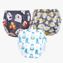 Chinmay Kids Baby Panty Boys and Girls Reusable Washable Printed Panty Pack of 3 - Multicolor-image-97
