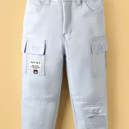 Noddy Typography Patch Detailed Pant - Light Blue-picture-10