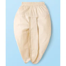 Babyhug Cambric Woven Full Sleeves Tie & Dye Kurta Dhoti Set - Beige image 4