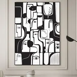 nestroots White & Black Canvas Wall Art-picture-15