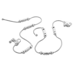 Lila Set of 2 Silver-Plated Beaded Anklets image 4