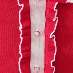 Mark & Mia Full Sleeves Solid Woollen Dress - Red image 5