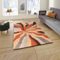 Presto Orange Wool Hand Tufted Carpet-image-47