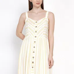 IX IMPRESSION Yellow Striped Dress-picture-25