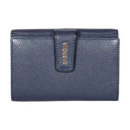 Sassora Lyla Navy Blue Medium Leather Wallet for Women-picture-2