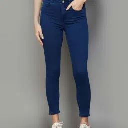 Ginger by Lifestyle Blue Cotton Mid Rise Jeans-picture-16