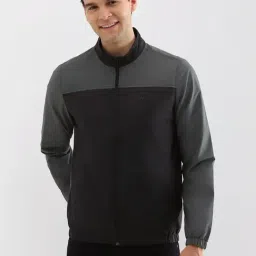 Allen Solly Black Regular Fit Colour Block Jacket-image-85