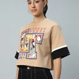 Bewakoof Brown Printed T-Shirt image 3