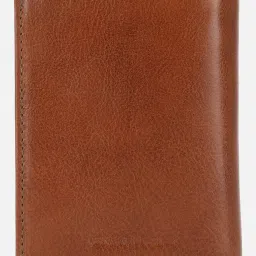 Louis Philippe Brown Leather Solid Bi-Fold Wallet image 3