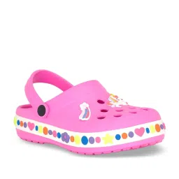 Pantaloons Junior Kids Pink Back Strap Clogs image 3