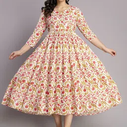 DEVEK Floral Print Maternity Fit & Flare Maxi Dress image 2