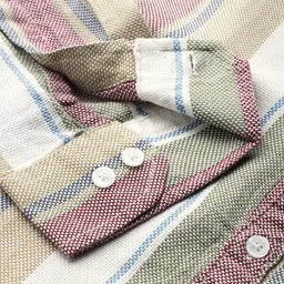 Mast & Harbour Pure Cotton Striped Relaxed Shirt image 3