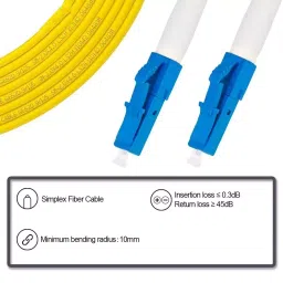 LOTA Fiber Optic Cable High-Speed Single Mode SC/UPC to SC/UPC Simplex Connector Yellow & Blue 1.5 m, ‎MST-3090-LT image 5