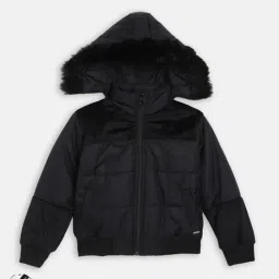 Blue Giraffe Kids Black Quilted Jacket-image-28