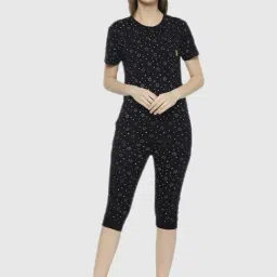 Vimal Jonney Black Graphic Print Pajama Set-picture-29