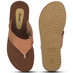 Bata Women's Tan Thong Sandals image 3