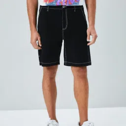 Forever 21 Black Regular Fit Shorts-picture-14