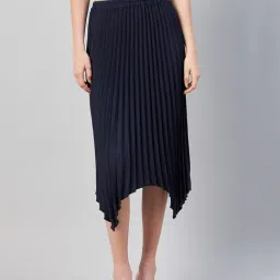 Rare Navy High-Low Midi Skirt-picture-43