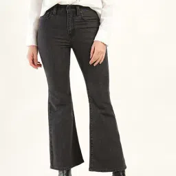 Levi's 726 Black Cotton Flaired Fit Jeans-picture-30