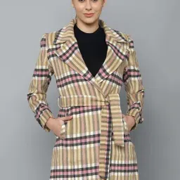 Allen Solly Beige Cotton Chequered Jacket-picture-10