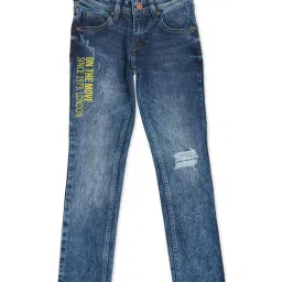 Pepe Jeans Kids Blue Cotton Distressed Jeans-picture-16