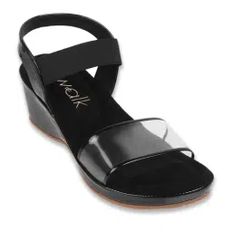 Catwalk Women's Black Sling Back Wedges-image-54