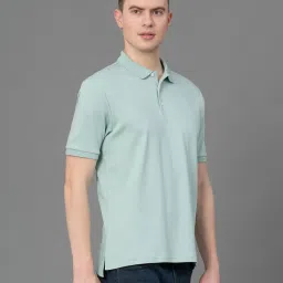 Red Tape Light Green Regular Fit Cotton Polo T-Shirt image 3
