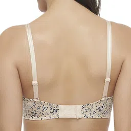 Triumph Beige & Black Printed T-Shirt Bras - Pack Of 2 image 3