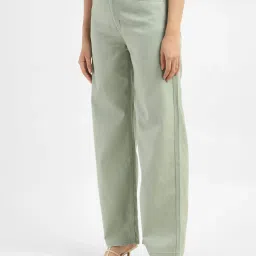 Levi's Women's High Rise Green Wide-Leg Jeans image 3