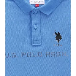 U.S. Polo Assn. Kids Blue Printed Polo T-Shirt image 3