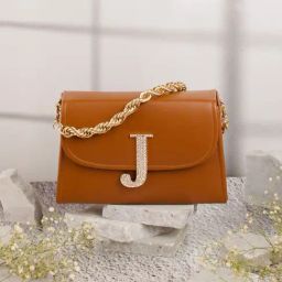 NR by Nidhi Rathi Tan Leather Embellished Clutch-picture-39