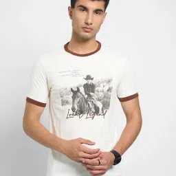 Sf Jeans By Pantaloons White Cotton Slim Fit Printed T-Shirt-picture-16