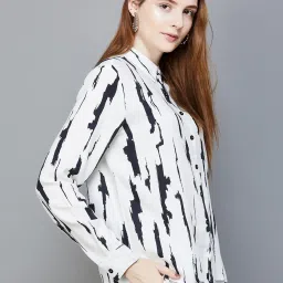 Fame Forever by Lifestyle White & Black Printed Shirt image 3