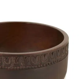 Fabindia Brown Samod Wood Salad Bowl (0.3 L) image 3