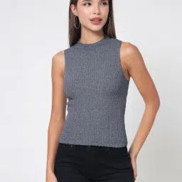 Kalt Navy Twist Cotton Solid Sweater-picture-15