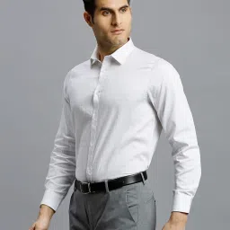 Reid & Taylor White Cotton Slim fit Checks Shirt image 3