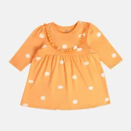Miniklub Girls Orange & Pink Regular Fit Knitted Dress - Pack of 2 image 3