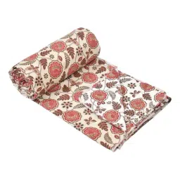 JaipurFabric Red Cotton 150 GSM Reversible Ac Dohar image 4