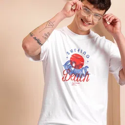 Mast & Harbour Printed Relaxed Cotton T-shirt image 1