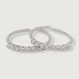 Mia by Tanishq 92.5 Sterling Silver Twisted Elegance Toe Ring image 3