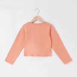 Ed-a-Mamma Kids Pink Cotton Graphic Full Sleeves Top image 2