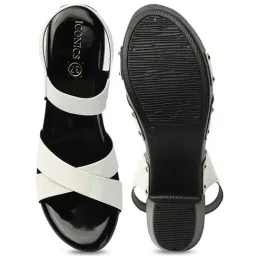 Iconics Women's White Ankle Strap Sandals image 4