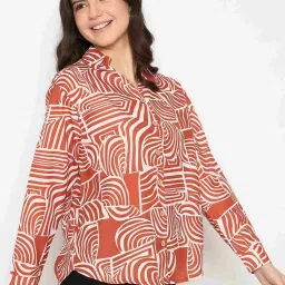 Madame Rust Polyester Graphic Print Long Sleeves Shirt image 3