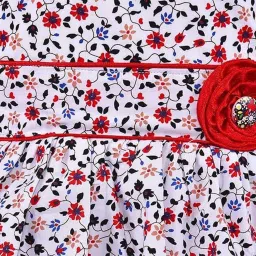 Wish Karo Kids White Floral Frock image 3
