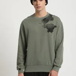 The Bear House Green Cotton Regular Fit Printed Sweatshirt-image-27