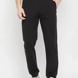 Okane Black Regular Fit Joggers-image-4