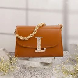 NR by Nidhi Rathi Tan Leather Embellished Clutch-picture-26