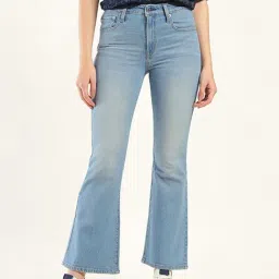 Levi's 726 Blue Cotton Flaired Fit Jeans-picture-28