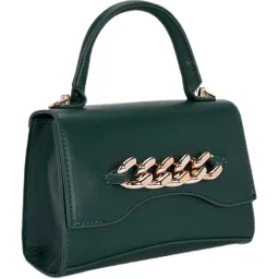 Forever Glam by Pantaloons Forest Green Medium Satchel Handbag image 3