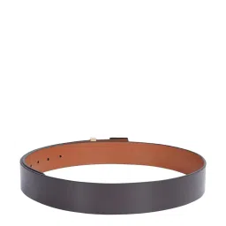 United Colors of Benetton Bethel Brown & Tan Leather Solid Reversible Belt image 3